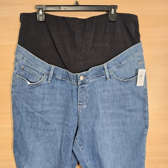 NWT Gap Maternity True Waistband Full Panel True Skinny Jeans Blue Plus 34‎ 18R - Picture 4 of 10